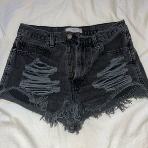 Abercrombie & Fitch high waisted jean shorts, size 2, waist 26